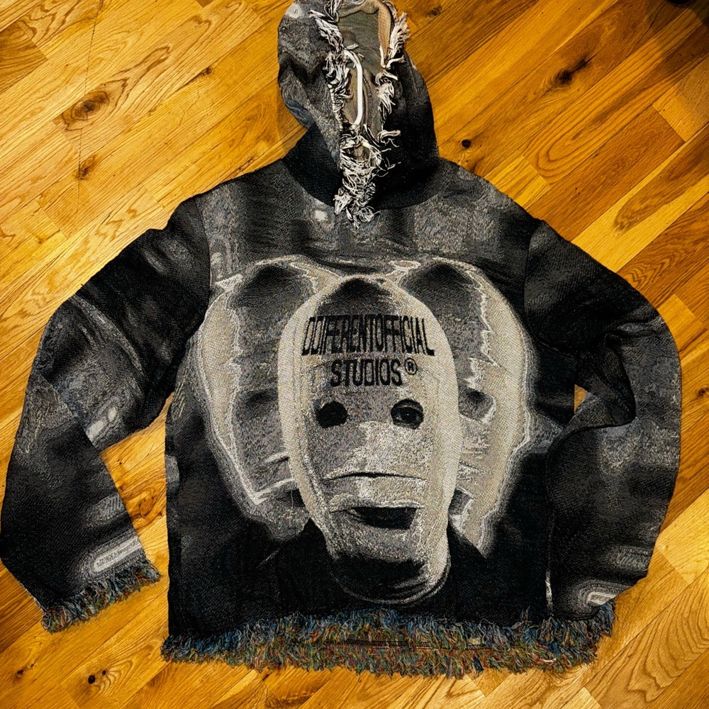Custom Made Black & Gray Graphic hoodie🔥
